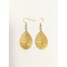 Boucles d'oreilles en or végétal – ESPERANZA – Biobijou Capim dourado 5,5x2 cm – Sloweco
