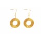 Pendientes oro vegetal – ENERGIA – Biojoya Capim dourado - 6x3 cm– Sloweco