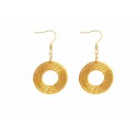 Boucles d'oreilles en or végétal – ENERGIA – Biobijou Capim dourado 6x3 cm – Sloweco
