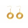Boucles d'oreilles en or végétal – ENERGIA – Biobijou Capim dourado 6x3 cm – Sloweco