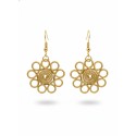 Boucles d'oreilles en or végétal – ALEGRIA – Biobijou Capim dourado 6x3 cm – Sloweco