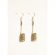 Pendientes oro vegetal – INSPIRACIÓN – Biojoya Capim dourado - 7x1 cm– Sloweco