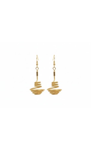 Boucles d'oreilles en or végétal – PUREZA – Biobijou Capim dourado 5,5x2 cm – Sloweco