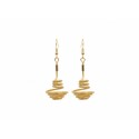 Pendientes oro vegetal – PUREZA – Biojoya Capim dourado - 5,5x2 cm– Sloweco