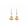 Pendientes oro vegetal – PUREZA – Biojoya Capim dourado - 5,5x2 cm– Sloweco