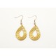 Boucles d'oreilles en or végétal – VITALIDAD – Biobijou Capim dourado 5,5x2,5 cm – Sloweco