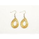 Pendientes oro vegetal – VITALIDAD – Biojoya Capim dourado - 5,5x2,5 cm– Sloweco