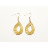 Pendientes oro vegetal – VITALIDAD – Biojoya Capim dourado - 5,5x2,5 cm– Sloweco