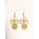 Boucles d'oreilles en or végétal – CREATIVIDAD – Biobijou Capim dourado 7x3 cm – Sloweco