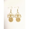 Boucles d'oreilles en or végétal – CREATIVIDAD – Biobijou Capim dourado 7x3 cm – Sloweco