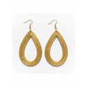 Boucles d'oreilles en or végétal – SERENIDAD – Biobijou Capim dourado 9x5 cm – Sloweco