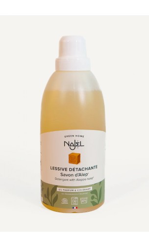 Detergente líquido Natural con jabón de Alepo - Ropa - Sin perfume - Najel - 1 L