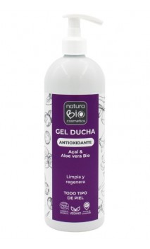 Gel de ducha antioxidante - Aloe & Açai - Naturabio Cosmetics - 740 ml