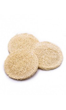 Discos exfoliante facial luffa ecológica - Esponja  natural - Sin plástico - 7,5cm  - AZAL - 1U.