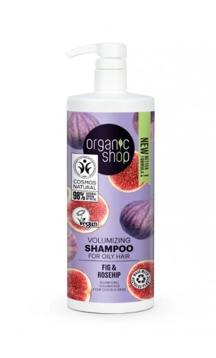 Shampooing capillaire naturel Volume - Figue - Cheveux gras - Organic Shop - 280 ml.