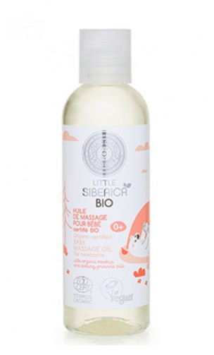 Aceite de masaje BIO para bebés - Little Siberica - Rosa mosqueta Onagra - Natura Sibérica - 200 ml.