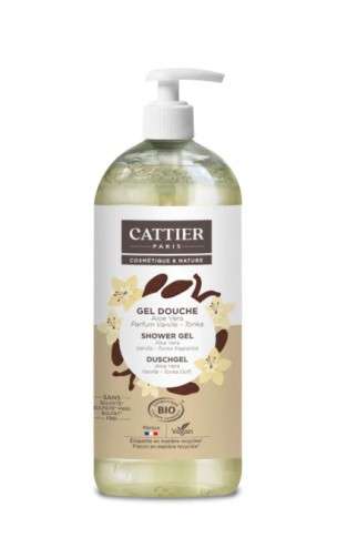 Gel douche bio BIEN-ÊTRE - Vanille Tonka - Cattier - 1 L
