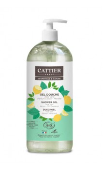 Gel de ducha ecológico  REVITALIZANTE - Limón Menta - Cattier - 1 l.