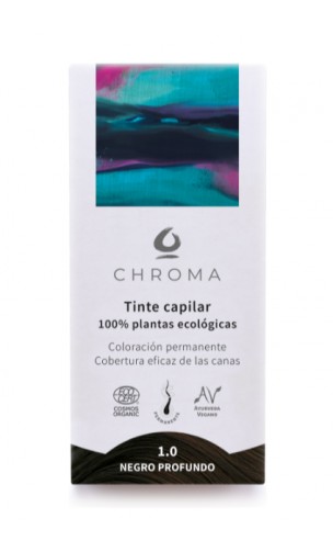 Coloration teinte végétale bio 1.0 – Noir Intense - Naturelle - Chroma - 100 gr.