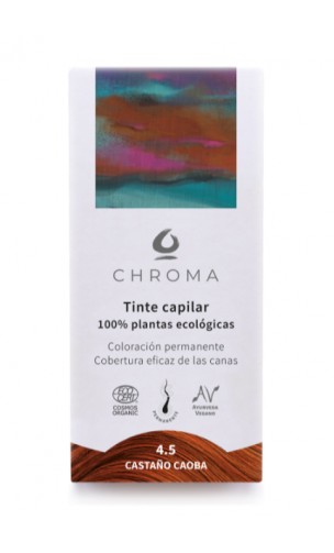 Coloration teinte végétale bio 4.5 – Chatain Caoba - Naturelle - Chroma - 100 gr.