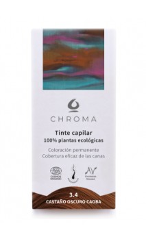 Tinte vegetal bio 3.4 - Castaño Oscuro Caoba - Natural - Chroma - 100 gr.