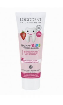 Gel dentifrice BIO fraise Logodent Kids - Sans fluor - LOGONA - 50 ml.