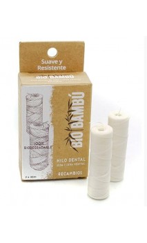 Recambio hilo dental - Seda natural 60 metros - Cera vegetal - BioBambú - 1 U.