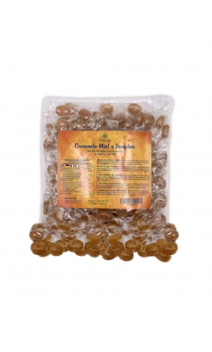 Caramelos ecológicos Miel Jengibre - Sin azúcar - Pack Maxi - PROPOL-MEL- 500 g.