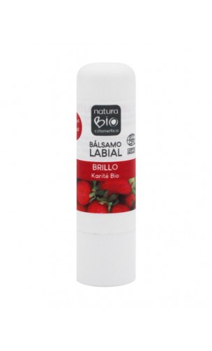 Baume à lèvres bio brillance karité et fraise - Naturabio cosmetics - 9,5 g