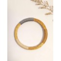 Jonc en or végétal – AFRICAIN – Beige Marron Gris - Biobijou Capim dourado – 6,5 cm - Sloweco
