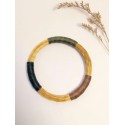 Jonc en or végétal – AFRICAIN – Vert Gris - Biobijou Capim dourado – 6,5 cm - Sloweco