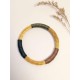Brazalete de oro vegetal – AFRICANOS - Verde Marrón – Biojoya Capim dourado – 6,5 cm - Sloweco