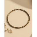 Brazalete de oro vegetal – MINI ROMA COLOR – AZUL MARINO - Biojoya Capim dourado – 6,5 cm - Sloweco