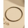 Brazalete de oro vegetal – MINI ROMA COLOR – AZUL - Biojoya Capim dourado – Sloweco
