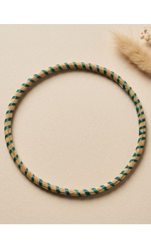 Jonc en or végétal – MINI ROME COULEUR – EMERAUDE - Biobijou Capim dourado – 6,5 cm - Sloweco