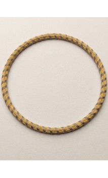 Brazalete de oro vegetal – MINI ROMA COLOR – TOPO OSCURO - Biojoya Capim dourado – 6,5 cm - Sloweco