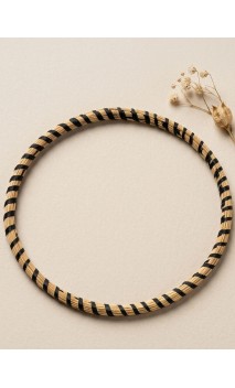 Brazalete de oro vegetal – MINI ROMA COLOR – NEGRO - Biojoya Capim dourado – 6,5 cm - Sloweco