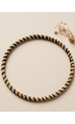 Brazalete de oro vegetal – MINI ROMA COLOR – NEGRO - Biojoya Capim dourado – Sloweco
