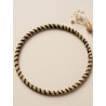 Brazalete de oro vegetal – MINI ROMA COLOR – NEGRO - Biojoya Capim dourado – Sloweco