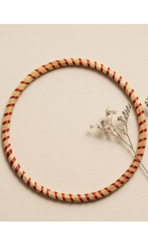 Brazalete de oro vegetal – MINI ROMA COLOR – VINO - Biojoya Capim dourado – Sloweco