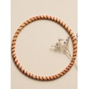 Brazalete de oro vegetal – MINI ROMA COLOR – VINO - Biojoya Capim dourado – 6,5 cm - Sloweco