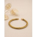 Brazalete de oro vegetal –  LA HAB – Dorado – Biojoya Capim dourado – 5,5 x 4,5 cm – Sloweco