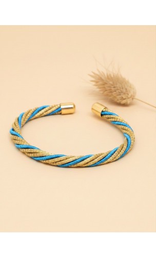 Brazalete de oro vegetal –  LA HABANA – Azul – Biojoya Capim dourado – Sloweco