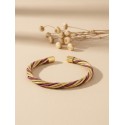 Brazalete de oro vegetal –  LA HAB– Vino – Biojoya Capim dourado - 5,5 x 4,5 cm – Sloweco