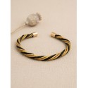 Brazalete de oro vegetal –  LA HAB – Negro – Biojoya Capim dourado - 5,5 x 4,5 cm – Sloweco