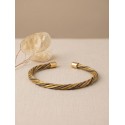 Jonc en or végétal – LA HAB – Marron– Biobijou Capim dourado - 5,5 x 4,5 cm – Sloweco