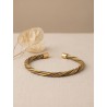 Brazalete de oro vegetal –  LA HABANA – Esmeralda – Biojoya Capim dourado – Sloweco