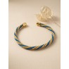 Brazalete de oro vegetal –  LA HABANA – AZUL – Biojoya Capim dourado – Sloweco
