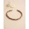 Brazalete de oro vegetal –  LA HAB – MORADO – Biojoya Capim dourado - 5,5 x 4,5 cm – Sloweco