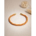 Brazalete de oro vegetal –  LA HAB – NARANJA – Biojoya Capim dourado - 5,5 x 4,5 cm – Sloweco